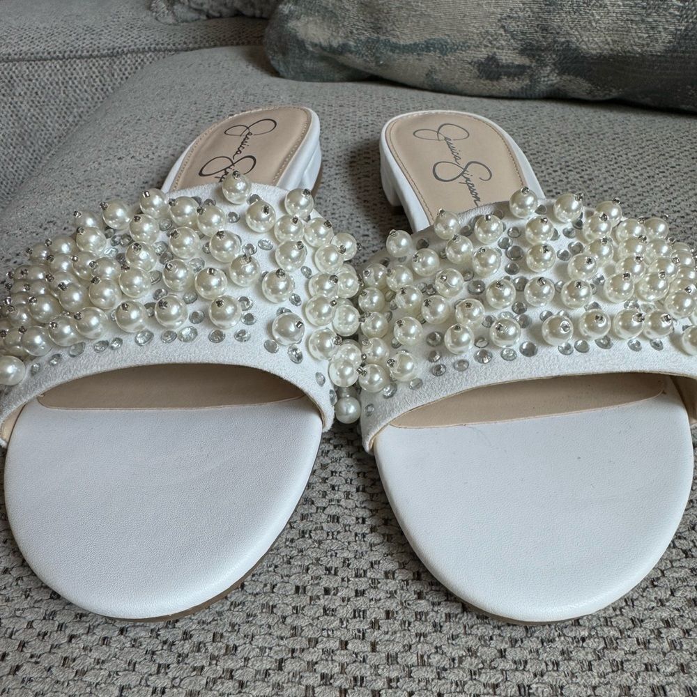 Jessica Simpson Grissa sandals wedding sandals anniversary sandals nwot sz 10